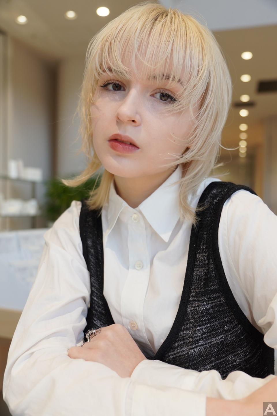 東京外国人モデル事務所アクアモデル所属の白人モデルのコラ